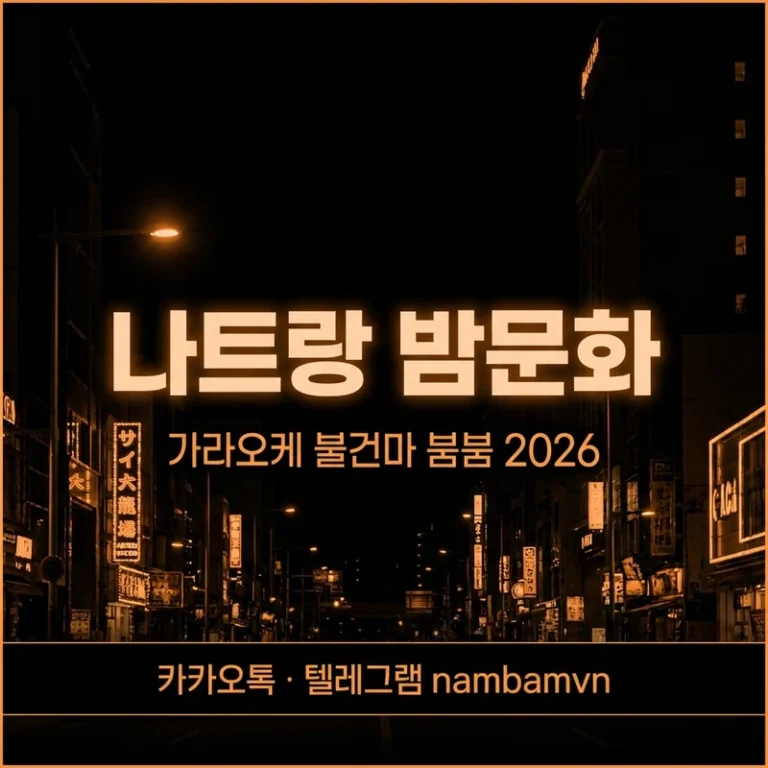 나트랑 밤문화 완전 가이드 2026 - 가라오케 불건마 붐붐 현실 정보