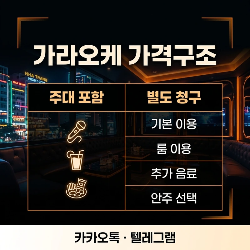 나트랑 가라오케 업소 비교 가격구조