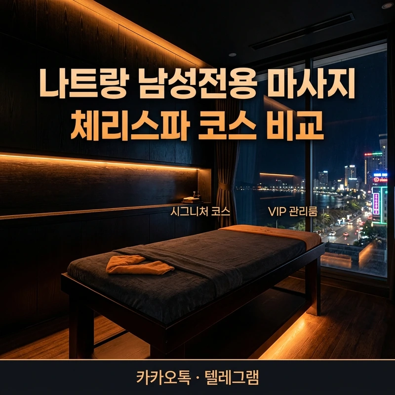 나트랑 남성전용 마사지 체리스파 코스 비교